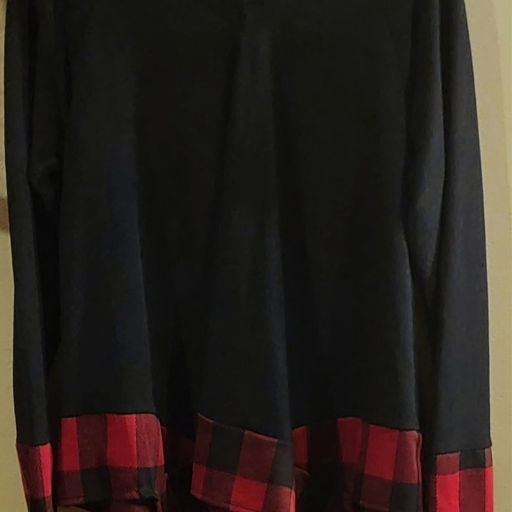 Buffalo Plaid Trapeze Sweater